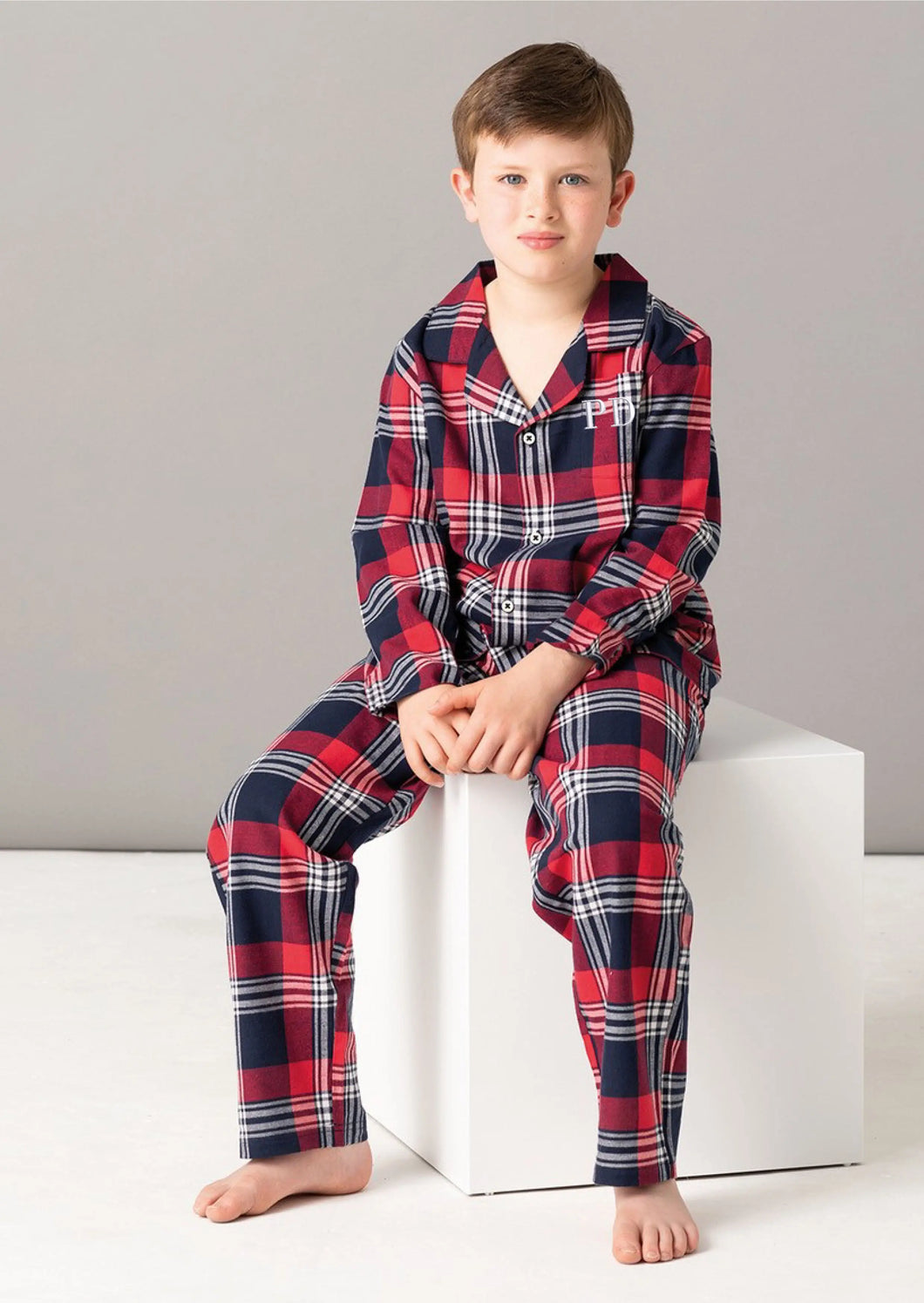Personalised Mini Tartan Pyjamas Personalise Direct