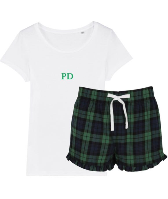 Personalised Womens Tartan Pyjamas Personalise Direct