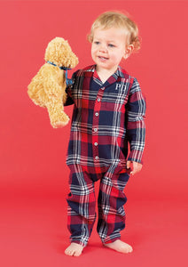 Tartan Baby grow Pyjamas Personalise Direct