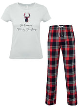 Load image into Gallery viewer, Women&#39;s Family Name Christmas Pyjamas Personalise Direct