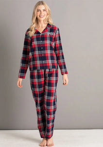 Womens Tartan Pyjamas Personalise Direct